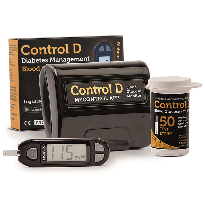 Control D Blood Glucose Monitor Kit with 50 Strips
