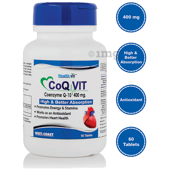 HealthVit CoQ Vit Coenzyme Q-10 400mg Tablet