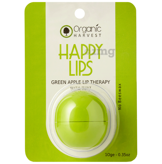 Organic Harvest Happy Lips Color Lip Balm Green Apple