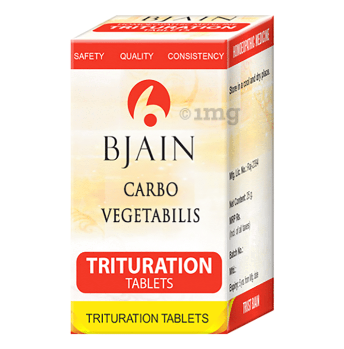 Bjain Carbo Vegetabilis Trituration Tablet 3X