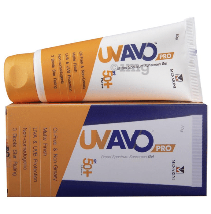 U.V. Avo Sunscreen SPF 50+ PA++++ | Oil-Free, Non-Greasy & Matte Finish Gel