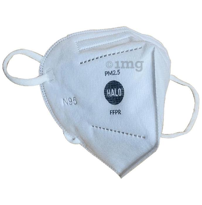 Halo N95 Protective Face Mask White without  Breathing Valve