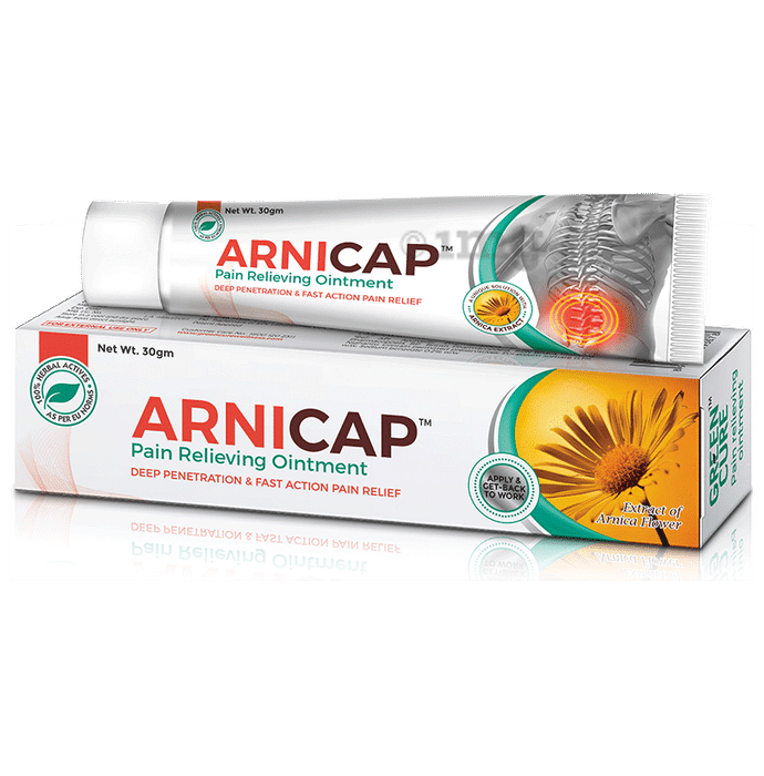 Green Cure Arnicap Herbal Pain Relieving Ointment
