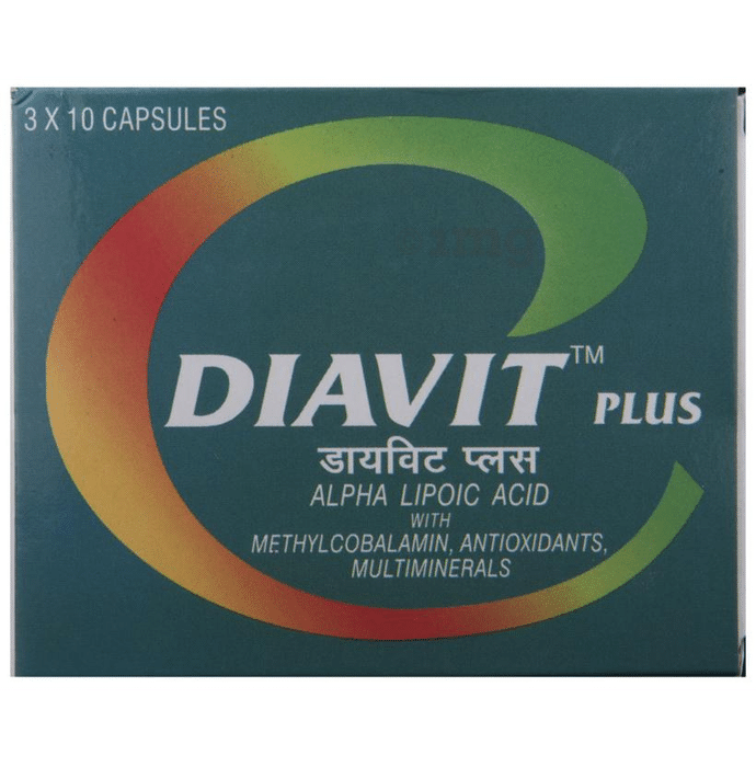 Diavit Plus Capsule with ALA,  Methylcobalamin, Antioxidants & Multiminerals