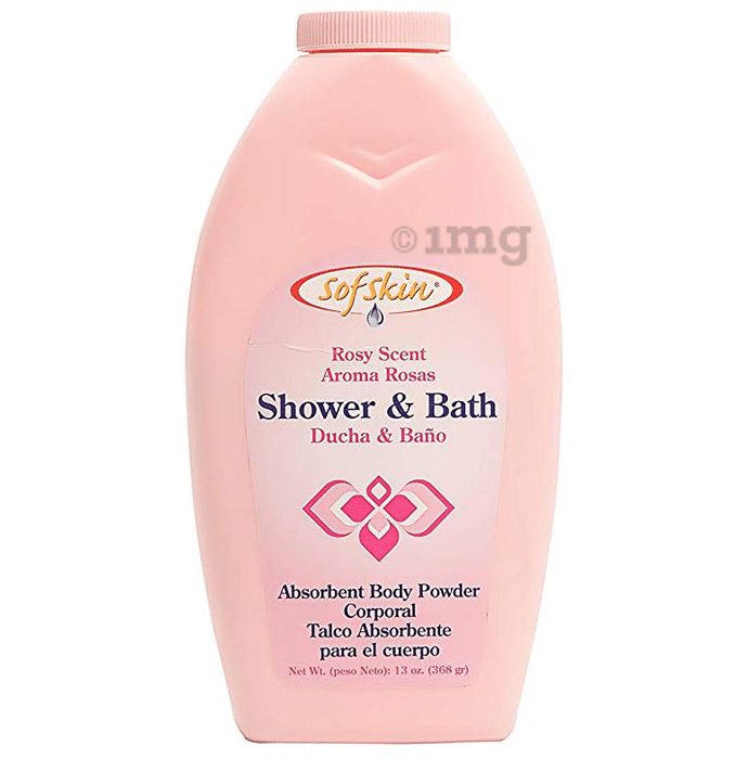 Sofskin Shower & Bath Body Powder with Rosy Scent