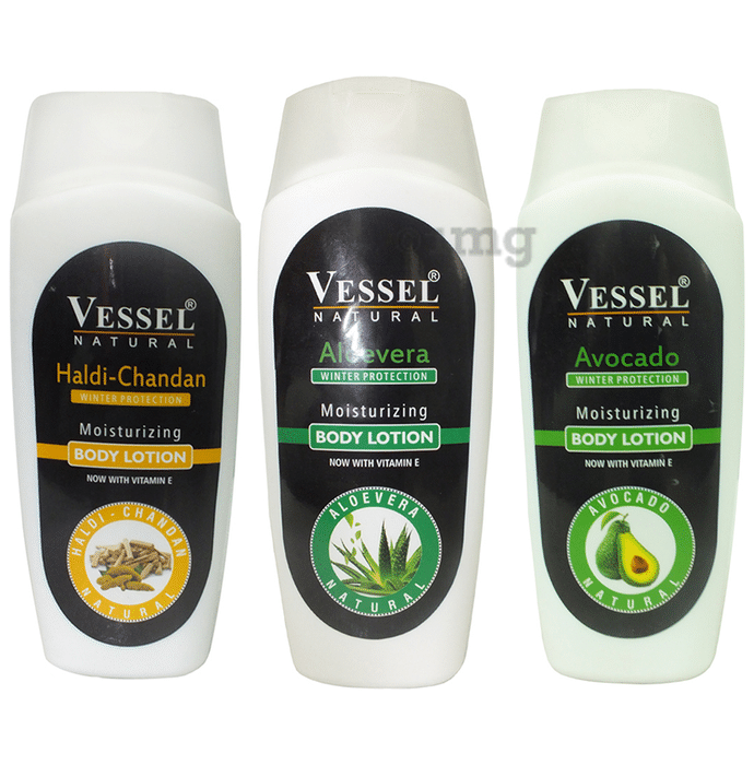 Vessel Combo Pack of Natural Winter Protection Moisturizing Body Lotion (200ml Each)
