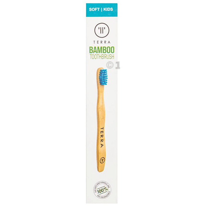 Terra Kids Bamboo Toothbrush Blue Soft