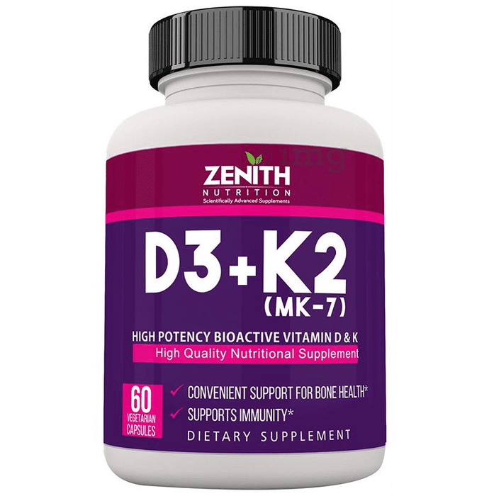 Zenith Nutrition Vitamin D3 & K2 (MK-7) Capsule