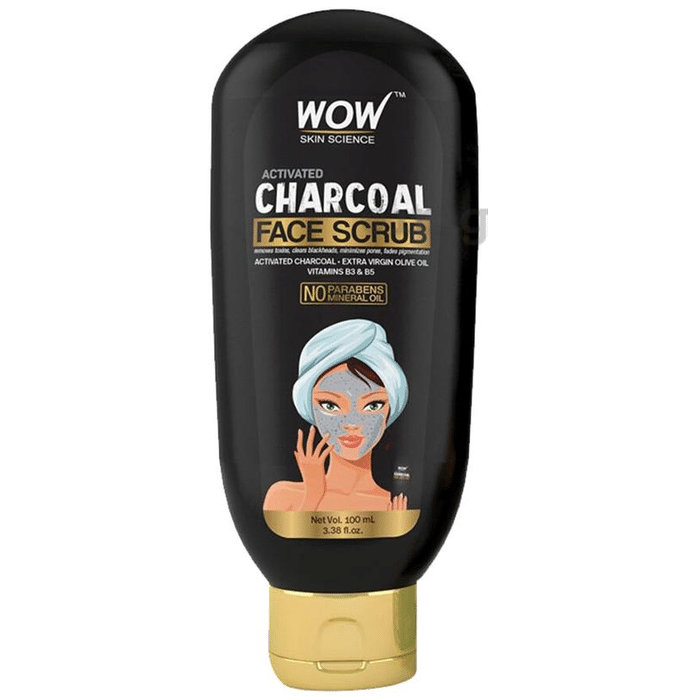 WOW Skin Science Activated Charcoal Face Scrub