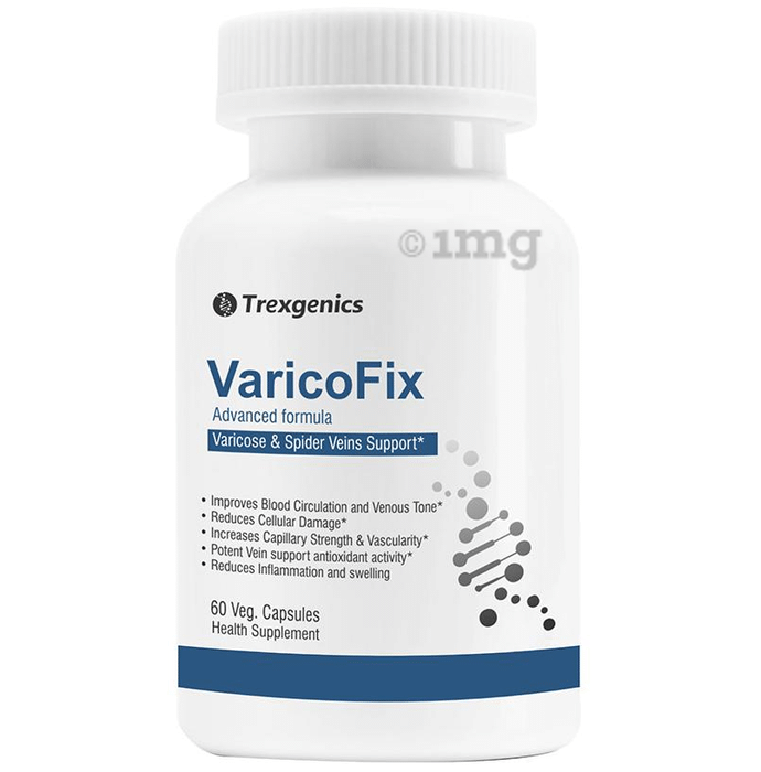 Trexgenics VaricoFix Advanced Formula Varicose Veins & Spider Veins Support Veg Capsule