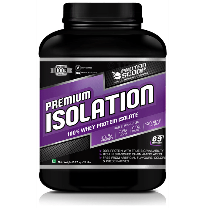 Protein Scoop Premium Isolation 100% Whey Protein Isolate Powder Chocolate