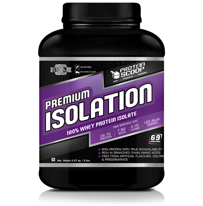 Protein Scoop Premium Isolation 100% Whey Protein Isolate Powder Chocolate