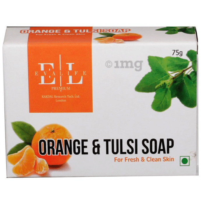Evalife Premium Soap Orange &  Tulsi