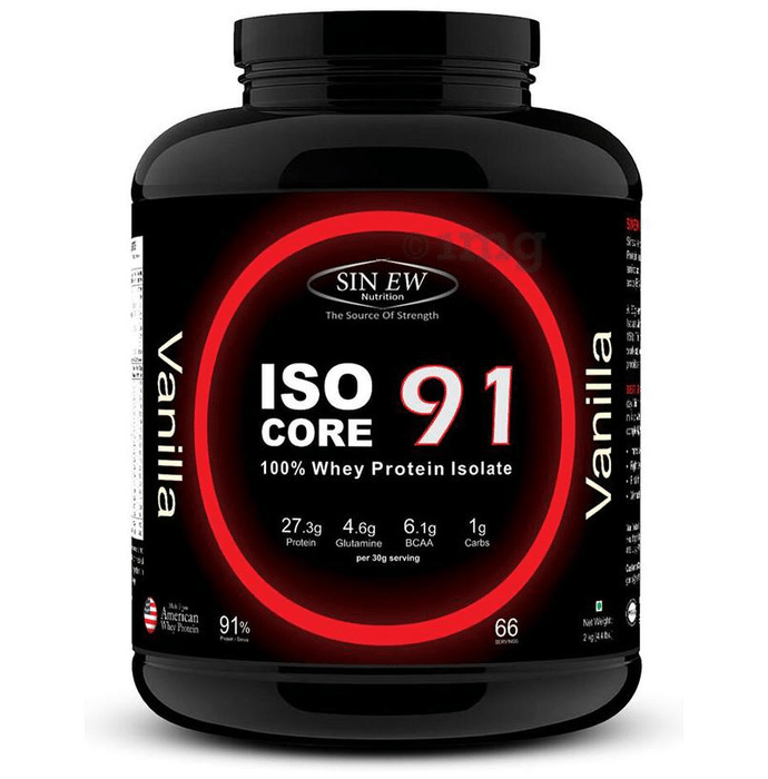 Sinew Nutrition Isocore91 100% Whey Protein Isolate Powder Vanilla