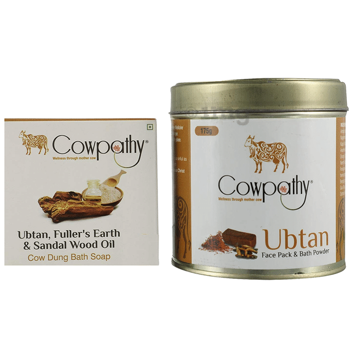 Cowpathy Combo Pack of Ubtan Face Pack 175gm and Ubtan Soap 75gm