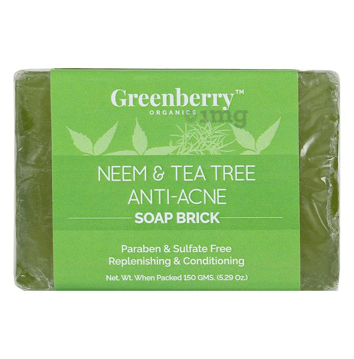 Greenberry Organics Soap Brick Neem & Tea Tree Anti-Acne