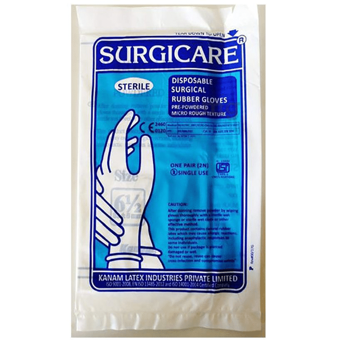 Surgicare Disposable Rubber Gloves 7.5