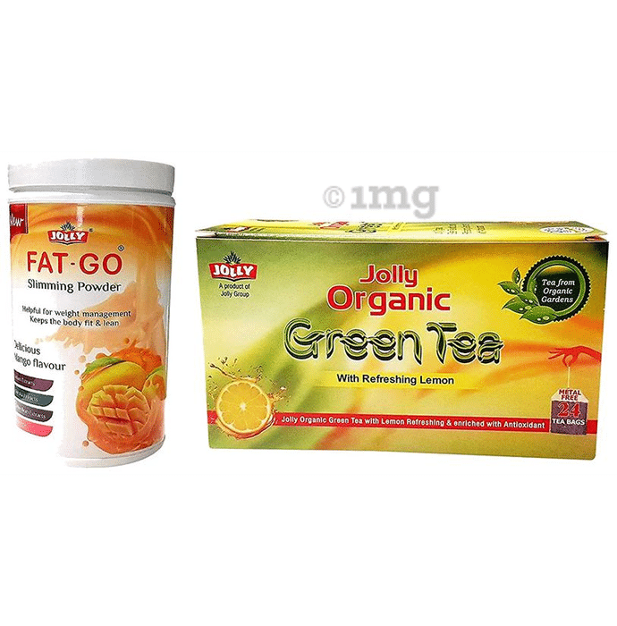 Jolly Combo Pack of Fat-Go Slimming Powder & Organic Green Tea