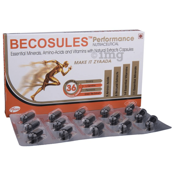 Becosules Performance Capsule with Minerals, Amino Acids & Vitamins