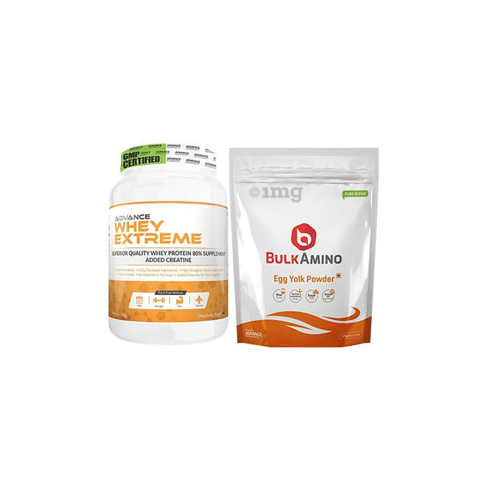 Advance Nutratech Combo Pack of Whey Extreme Protein Chocolate 1kg and Bulk Amino Egg Yolk Powder 500gm