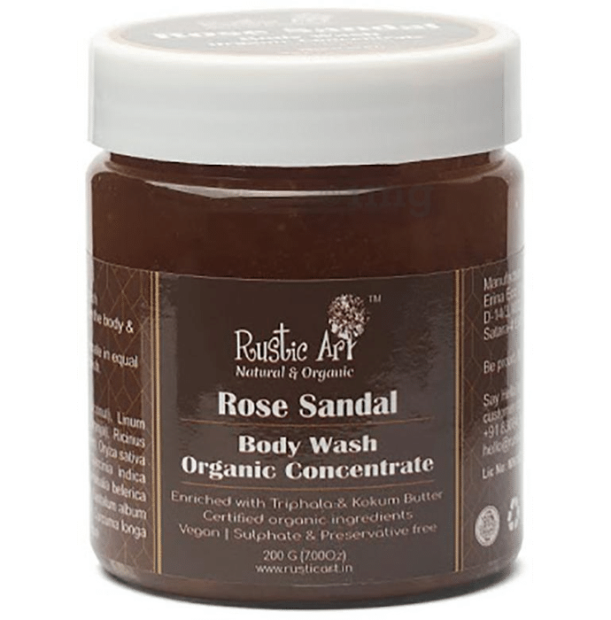 Rustic Art Organic Concentrate Body Wash Rose Sandal