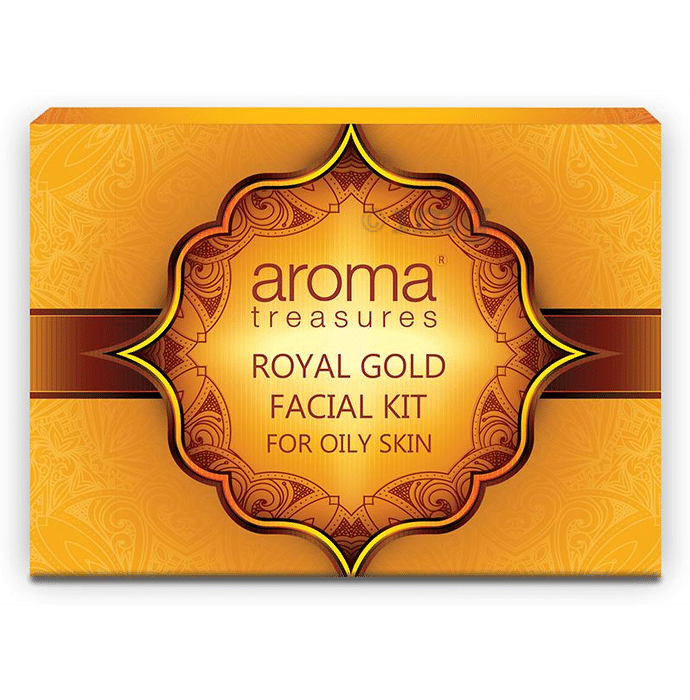 Aroma Treasures Royal Gold Facial Kit Single Time Use for Oily Skin