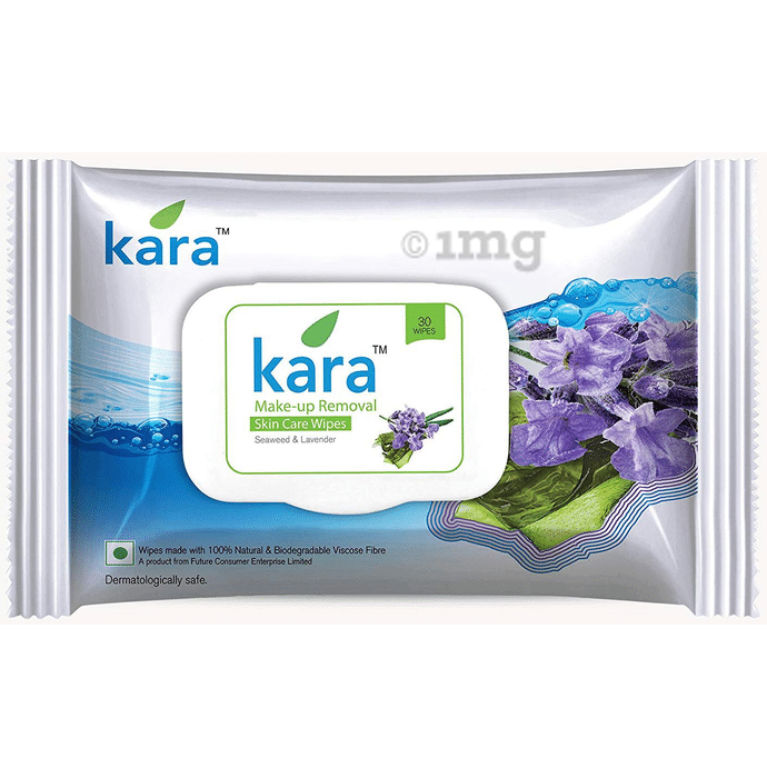 Kara Makeup Removal Seaweed and Lavender Face Wipes