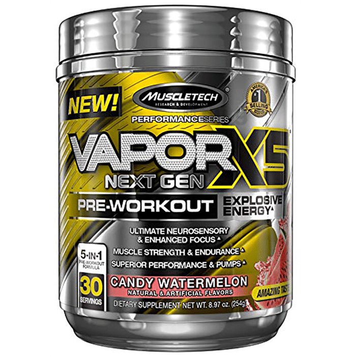 Muscletech Performance Series Vapor X5 Next Gen Pre-Workout Powder Candy Watermelon
