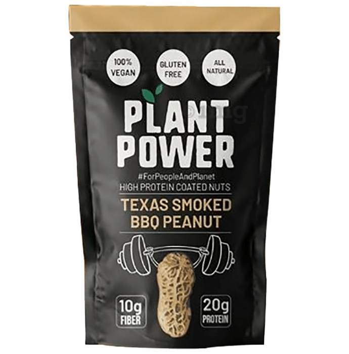 Plant Power High Protein Coated Nuts Texas Smoked BBQ Peanut