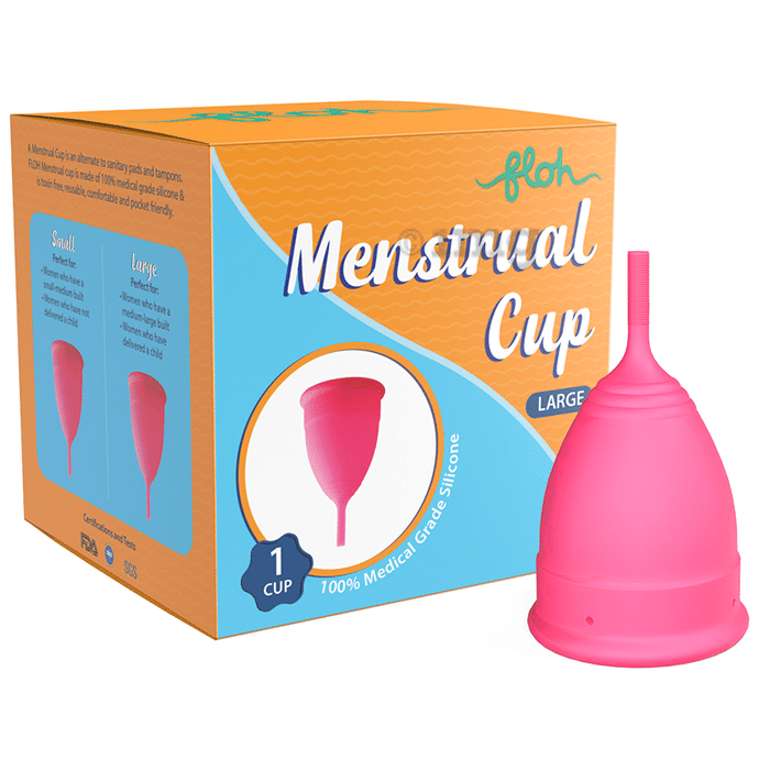 FLOH Large Reusable Menstrual Cup for Women