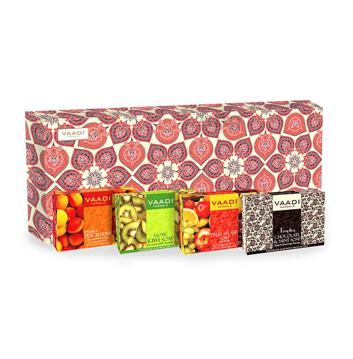 Vaadi Herbals Classic Fruit Collection - 4 Premium Herbal Handmade Soap Gift Box