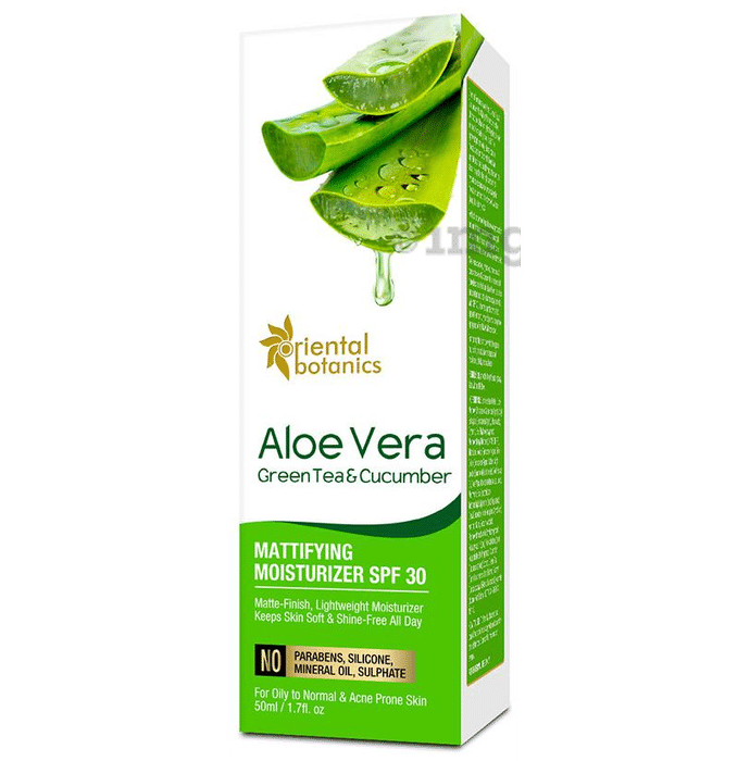 Oriental Botanics Aloe Vera, Green Tea & Cucumber Mattifying Moisturizer SPF 30
