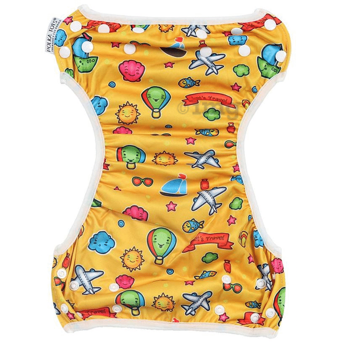 Polka Tots One Size Adjustable Reusable and Washable Baby Swim Diaper Travel Design