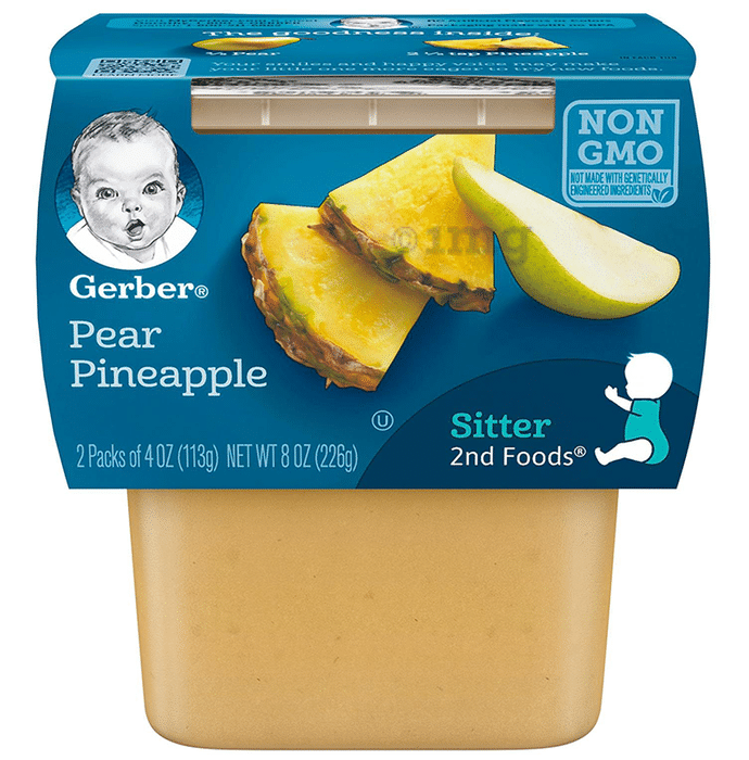 Gerber Sitter 2nd Food (113gm Each) Pear Pineapple