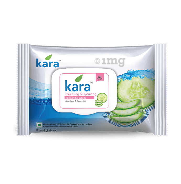 Kara Cleansing and Hydrating Aloe Vera and Cucumber Wipes
