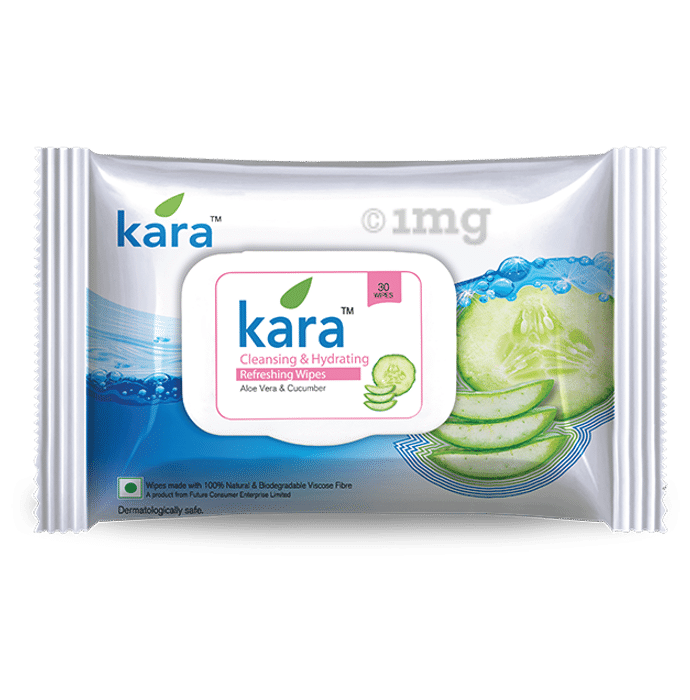 Kara Cleansing and Hydrating Aloe Vera and Cucumber Wipes