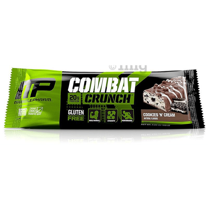 Muscle Pharm Combat Crunch Bars (63g Each) Cookies & Cream