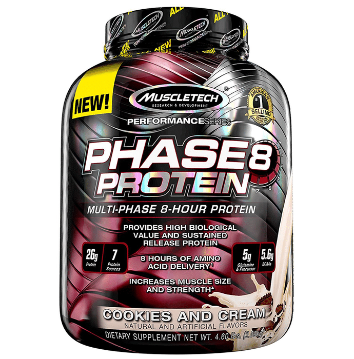 Muscletech Performance Series Phase 8 Protein Powder Cookies & Cream