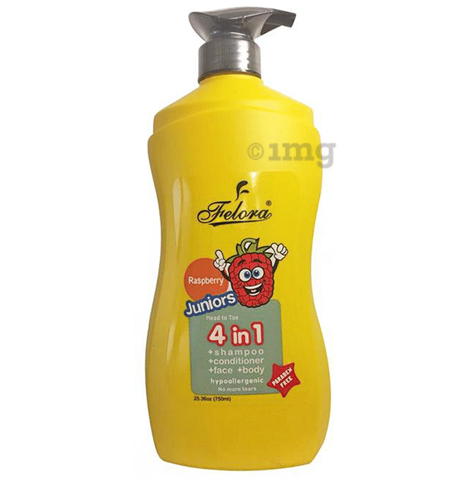 Felora Juniors Head to Toe 4 in 1 Shampoo + Conditioner + Bodywash Raspberry