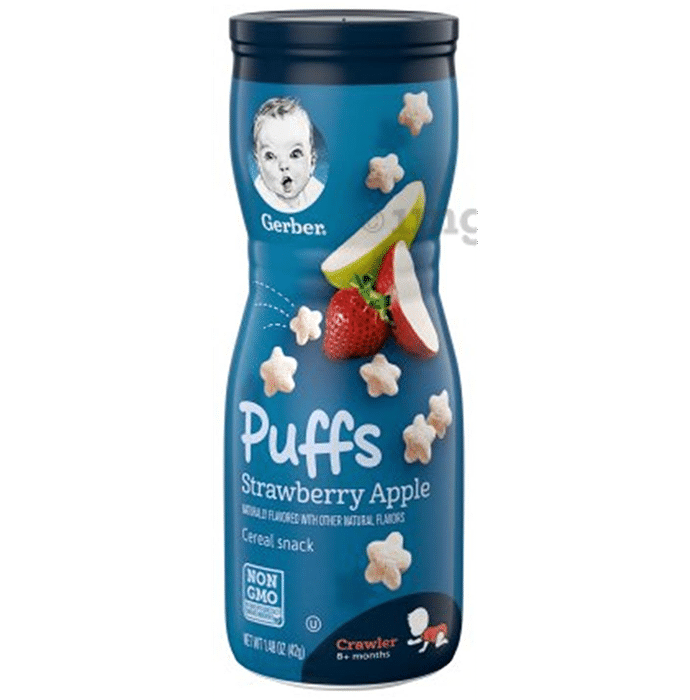 Gerber Puffs Cereal Snack Crawler 8+ Months Strawberry & Apple