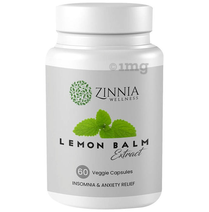 Zinnia Wellness Lemon Balm Extract Veggie Capsule