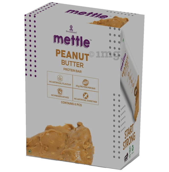 Swasthum Mettle Protein Bar (60gm Each) Peanut Butter