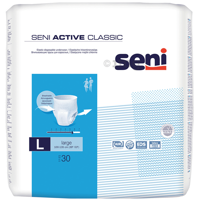 Seni Active Classic Elastic Disposable Underwear Large