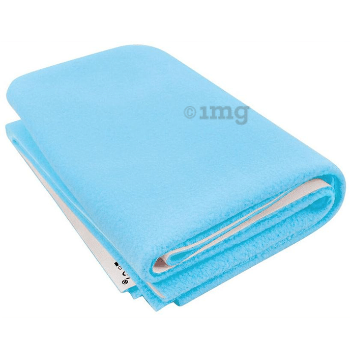 Polka Tots Waterproof & Reusable Dry Mat Bed Protector for New Born Baby Sheet Large Sky Blue