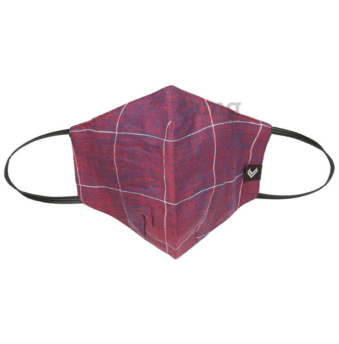 Linen Club 3 Layered Reusable Outdoor Protection Mask Red R7