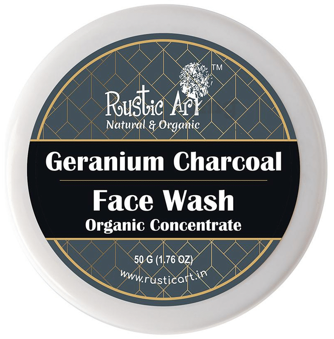 Rustic Art Organic Geranium Charcoal Concentrate Face Wash