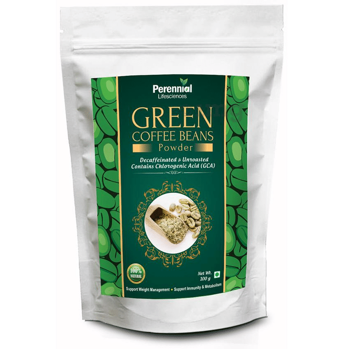 Perennial Lifesciences Organic Green Coffee Beans (Decaffeinated & Unroasted) Powder