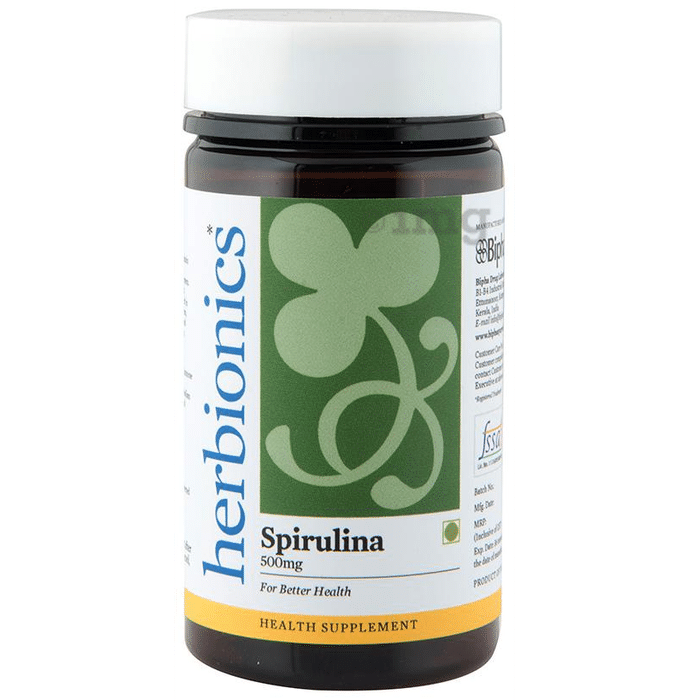 Bipha Ayurveda Herbionics Spirulina 500mg Capsule