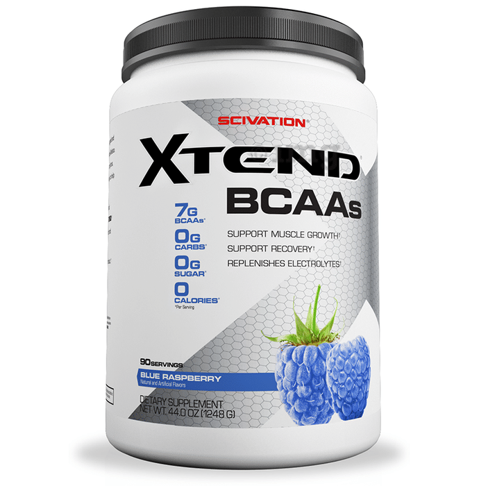 Scivation Xtend BCAA Powder with Electrolytes| For Muscle Growth & Recovery | Flavour Blue Raspberry