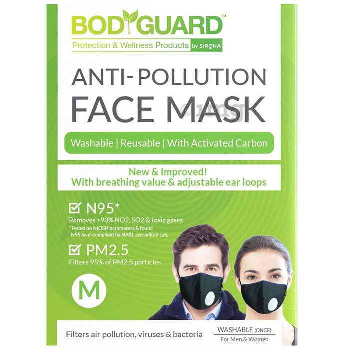 Bodyguard Medium N95 + PM2.5 Anti-Pollution Face Mask with Valve & Activated Carbon
